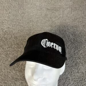 Jose Cuervo Hat Cap Strap Back Mens One Size Black Cotton Twill Embroidered Logo